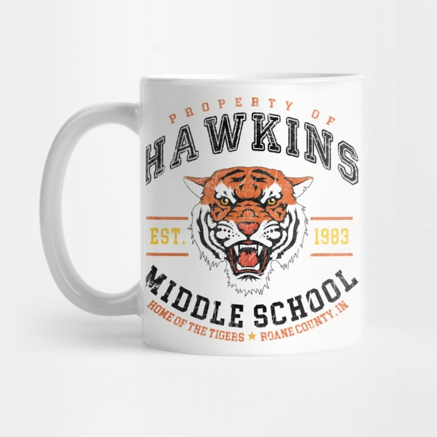 Hawkins Middle School 1983 Color Lts by Alema Art